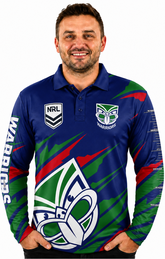 New Zealand Warriors NRL Mens Ignition Fishing Shirt