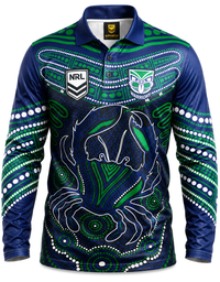 New Zealand Warriors NRL Mens Karumba Indigenous Fishing Shirt