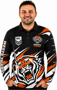 Wests Tigers NRL Mens Ignition Fishing Shirt