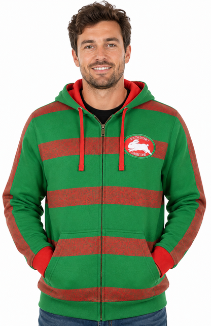 South Sydney Rabbitohs NRL Mens Retro Zip Hoodie