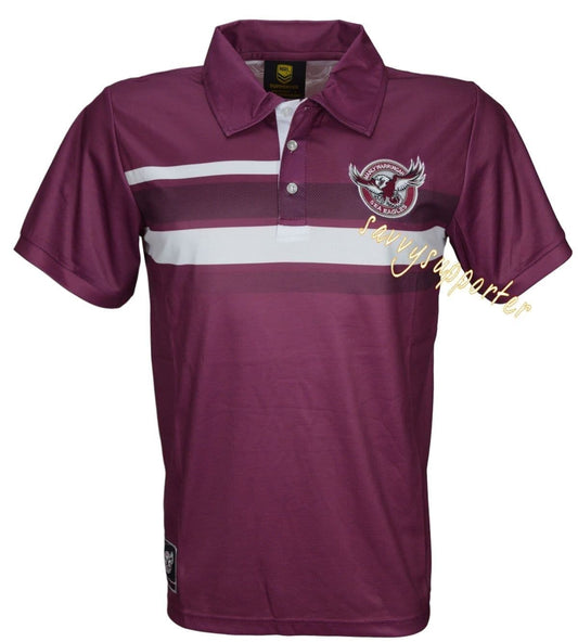 Manly Sea Eagles NRL Mens Sublimated Polo Shirt