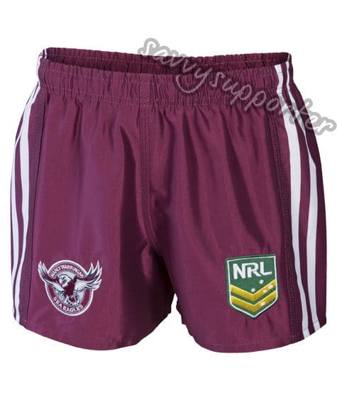 Manly Sea Eagles NRL Footy Shorts Adults