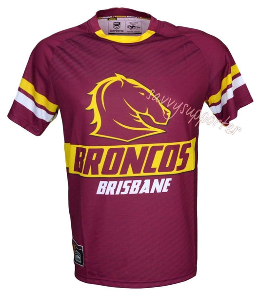 Brisbane Broncos NRL Mens Sublimated Tee Shirt SALE
