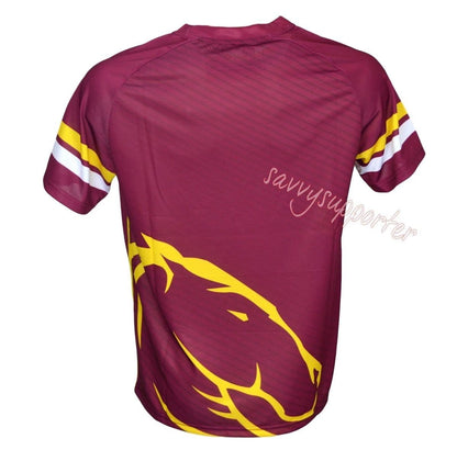 Brisbane Broncos NRL Mens Sublimated Tee Shirt SALE