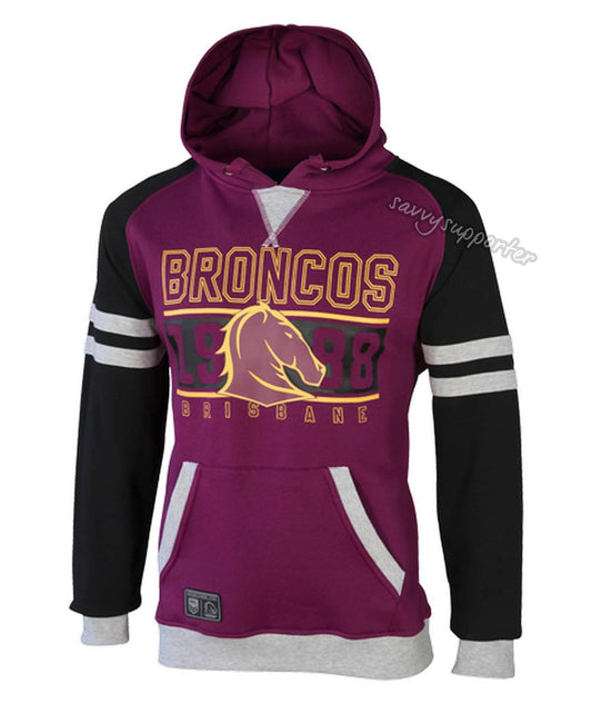 Brisbane Broncos NRL Mens Fleece Hoodie