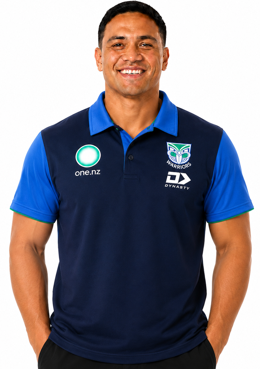 New Zealand Warriors 2026 NRL Mens Media Polo Shirt