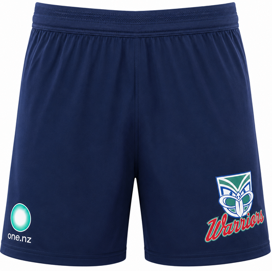 New Zealand Warriors 2026 NRL Mens Navy Gym Training Shorts