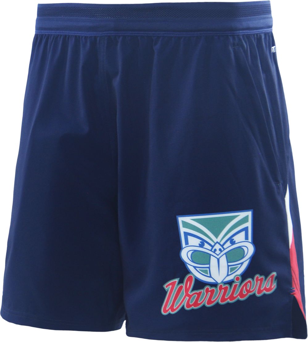 New Zealand Warriors 2026 NRL Mens Navy Gym Training Shorts