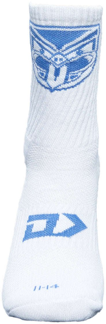 New Zealand Warriors 2026 NRL Mens White Crew Socks