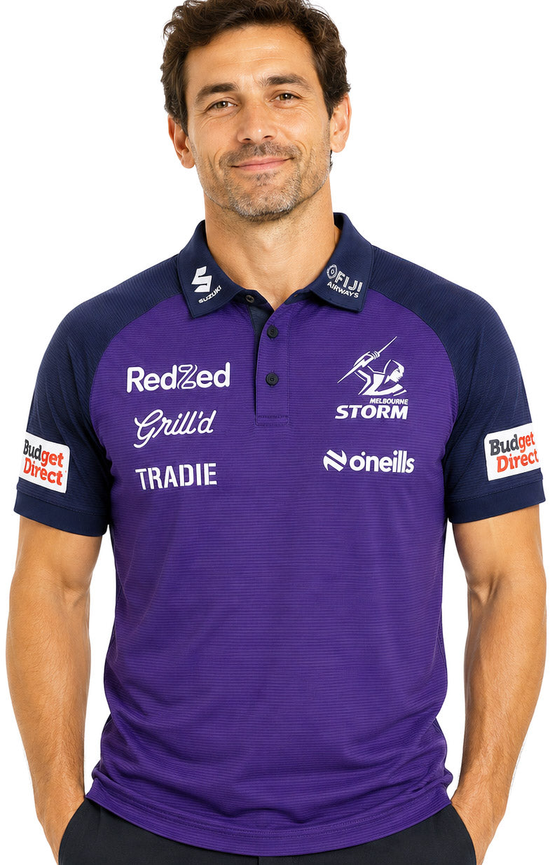 Melbourne Storm 2026 NRL Mens Media Polo Shirt