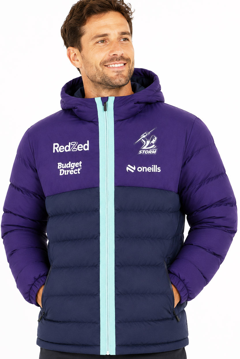 Melbourne Storm 2026 NRL Mens Hooded Padded Jacket