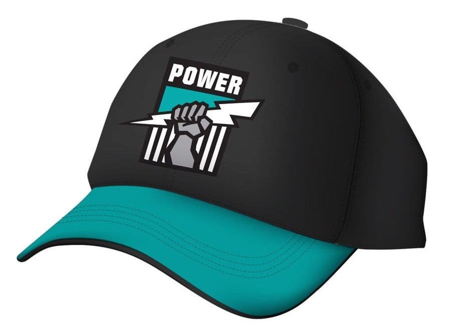 Port Adelaide Power AFL Black Media Cap / Hat