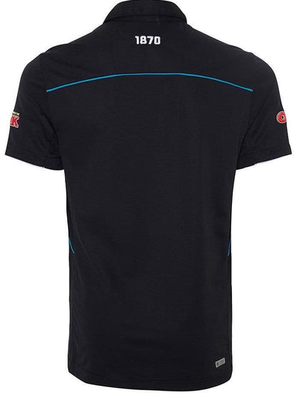 Port Adelaide Power AFL Mens Black Media Polo Shirt
