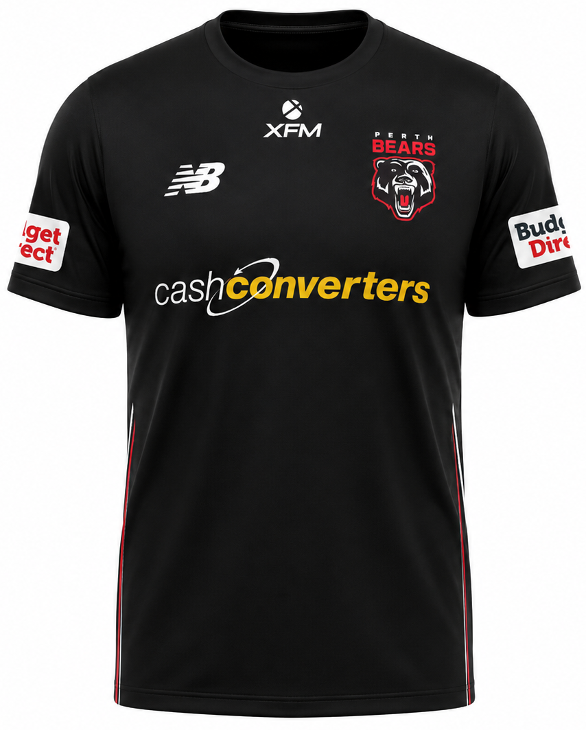 Perth Bears 2026 NRL Mens Black Training Shirt