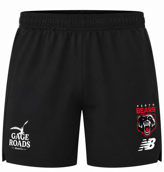 Perth Bears 2026 NRL Mens Black Travel Training Shorts