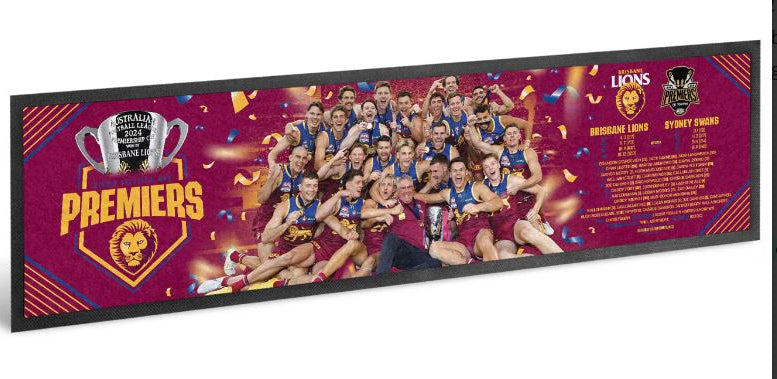 Brisbane Lions 2024 AFL Premiers Team Bar Runner