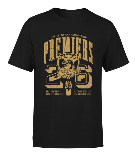 Sydney Roosters 2026 NRL Kids Gold Premiers Shirt