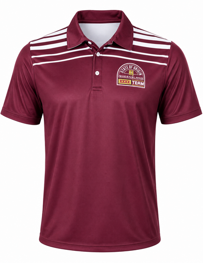QLD Maroons State of Origin Mens Retro Polo Shirt