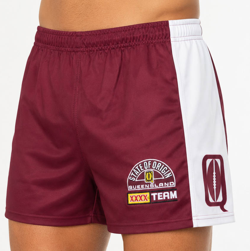 QLD Maroons State of Origin Mens Hero Footy Shorts