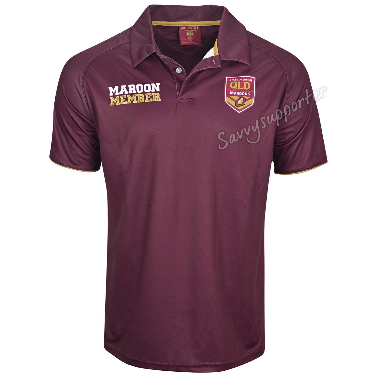 QLD Maroons State of Origin Mens Members Polo Shirt