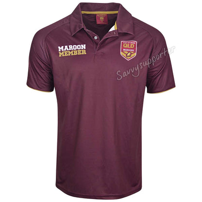 QLD Maroons State of Origin Mens Members Polo Shirt