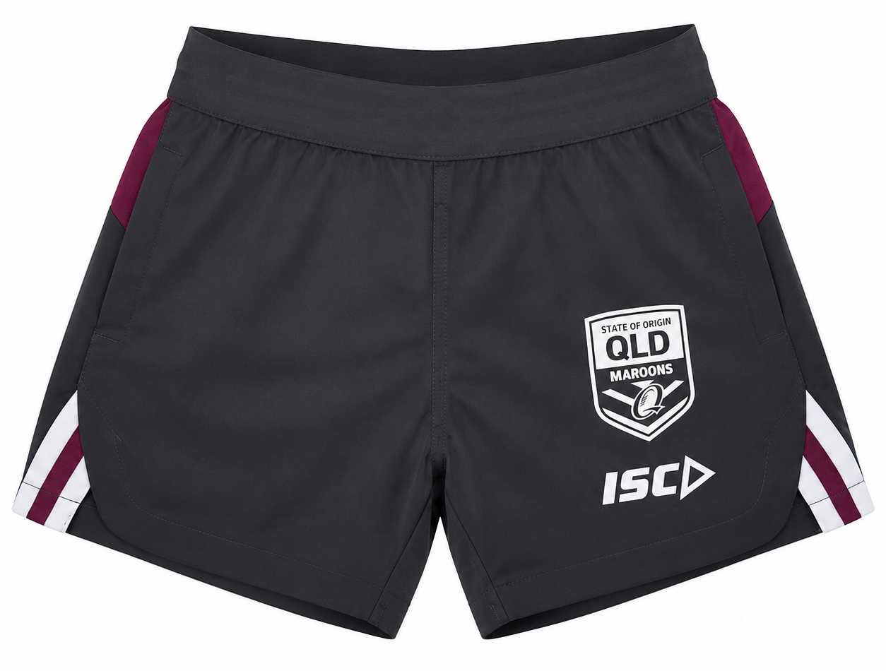 QLD Maroons State of Origin Kids Training Shorts - Size 6 ONLY