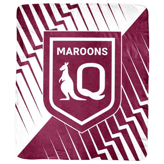 QLD Maroons 2026 State Of Origin  Coral Fleece Rug 150cm x 130cm