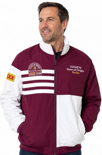 QLD Maroons 1990s State of Origin Mens Retro Jacket
