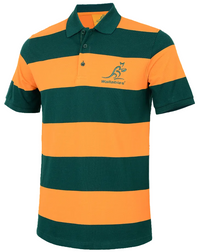 Australian Wallabies 2026 Rugby Union Mens Striped Polo Shirt