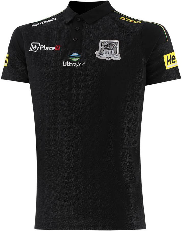 Penrith Panthers 2026 NRL Mens Black Media Polo Shirt