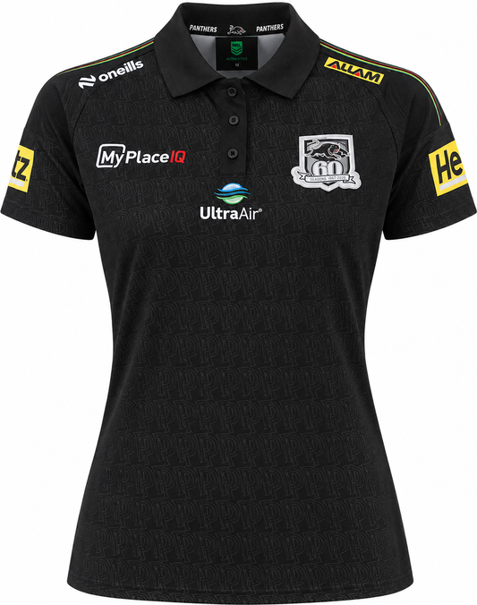 Penrith Panthers 2026 NRL Ladies Black Media Polo Shirt