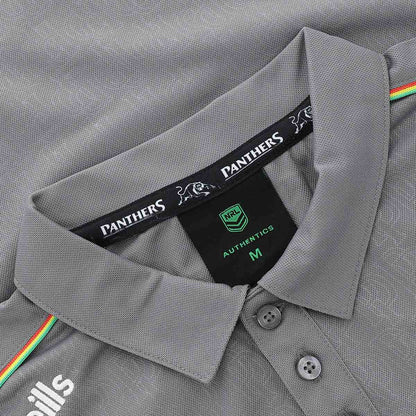 Penrith Panthers 2026 NRL Mens Grey Media Polo Shirt