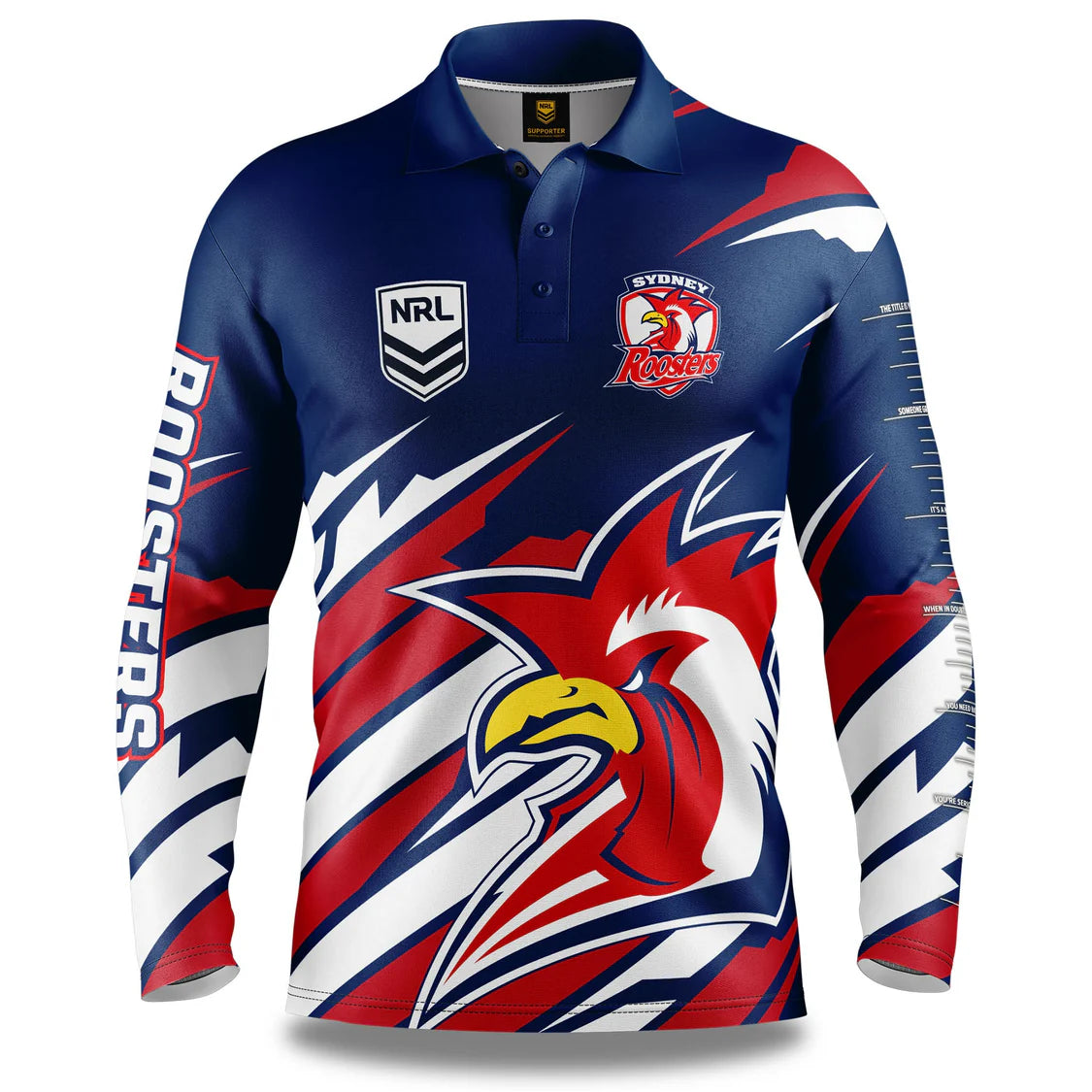 Sydney Roosters NRL Mens Ignition Fishing Shirt