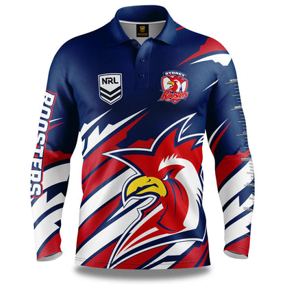 Sydney Roosters NRL Mens Ignition Fishing Shirt