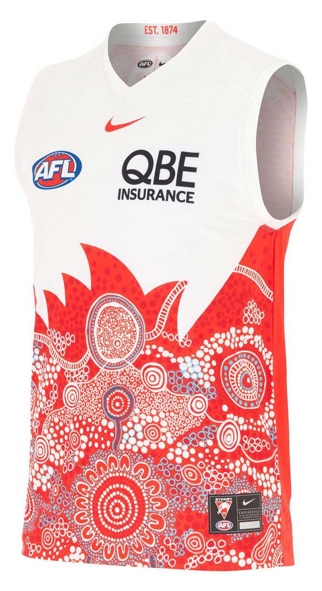 Sydney Swans 2025 AFL Mens Indigenous Guernsey