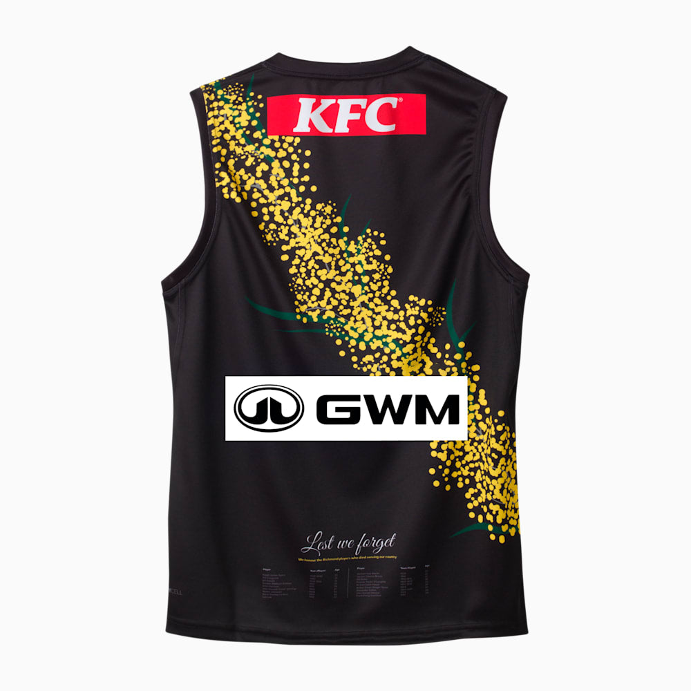 Richmond Tigers 2026 AFL Mens Anzac Guernsey