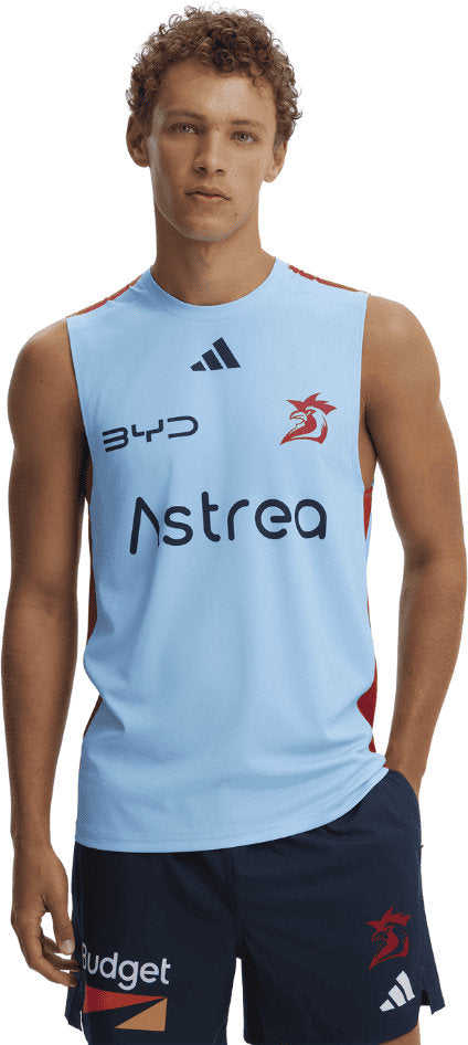 Sydney Roosters 2026 NRL Mens Sky Blue Training Singlet