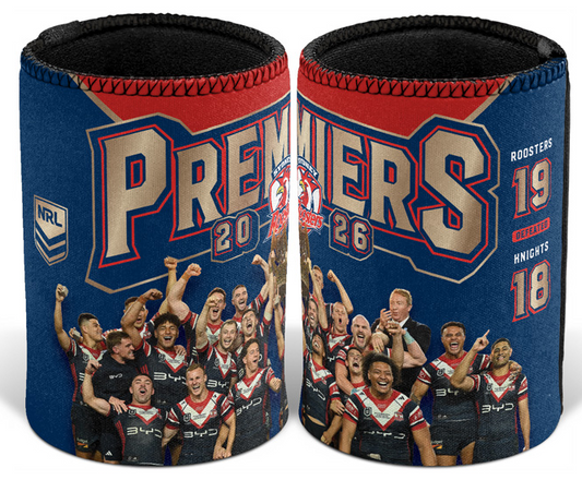 Sydney Roosters 2026 NRL Premiers Team Can Cooler *PRESALE*