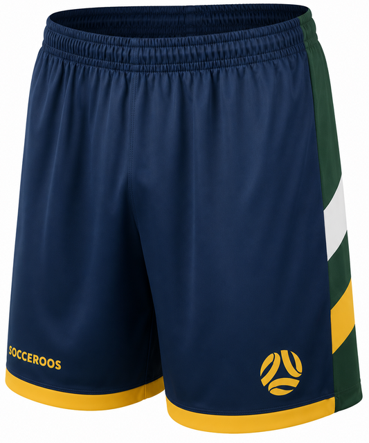 Australian Socceroos 2026 Rugby Union Mens Navy Training Shorts