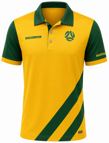 Australian Socceroos 2026 Gold Supporter Polo Shirt