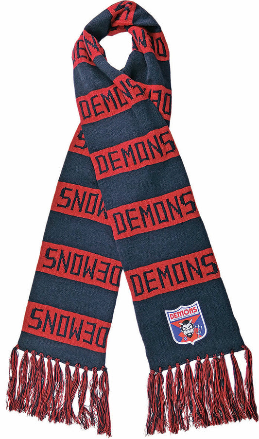 Melbourne Demons 2026 AFL Mens Heritage Bar Scarf
