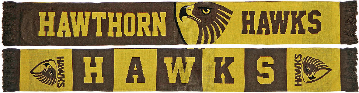 Hawthorn Hawks 2026 AFL Mens Banner Scarf