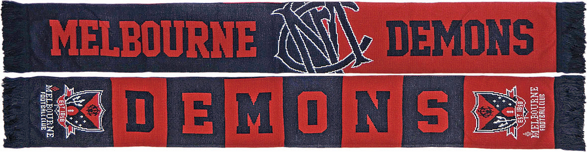 Melbourne Demons AFL Mens Banner Scarf
