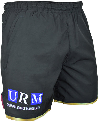 Manly Sea Eagles 2025 NRL Mens Black Gym Shorts