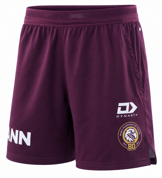 Manly Sea Eagles 2026 NRL Mens Maroon Gym Training Shorts