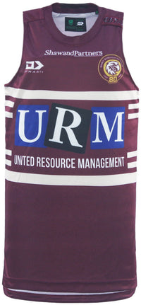 Manly Sea Eagles 2026 NRL Mens Maroon Training Singlet *PRESALE Due FEB 2026*