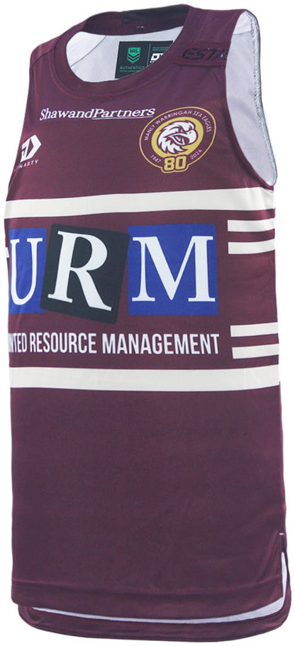 Manly Sea Eagles 2026 NRL Mens Maroon Training Singlet *PRESALE Due FEB 2026*