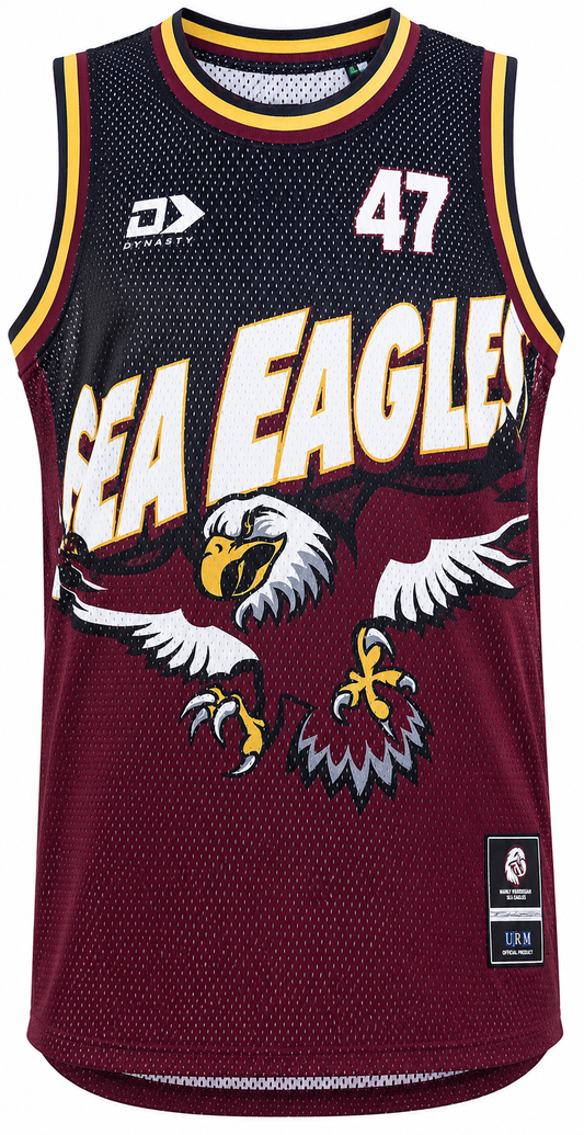 Manly Sea Eagles 2026 NRL Mens Dynasty Basketball Singlet