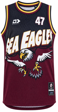 Manly Sea Eagles 2026 NRL Mens Dynasty Basketball Singlet