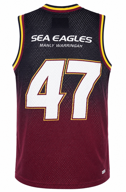 Manly Sea Eagles 2026 NRL Mens Dynasty Basketball Singlet